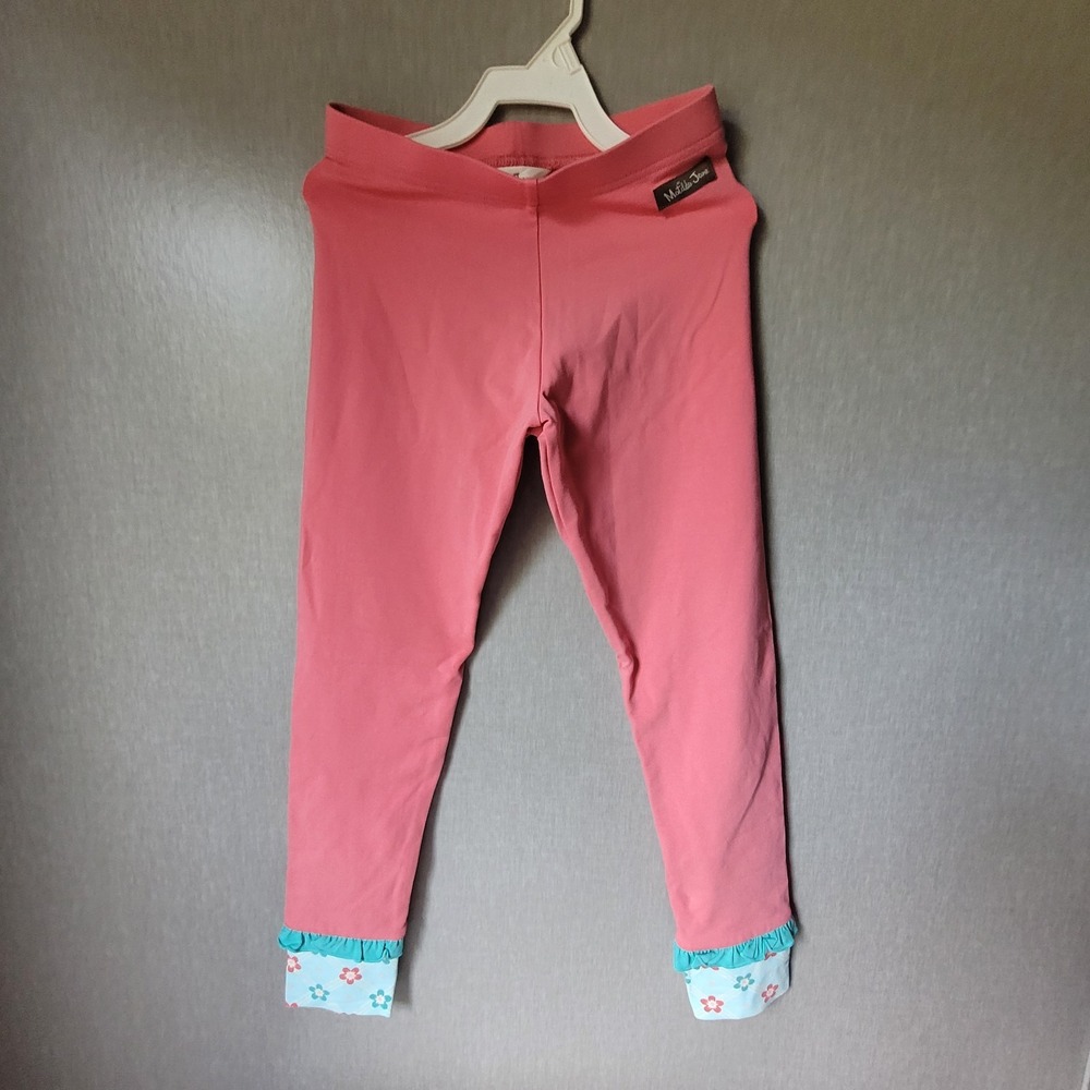 Matilda Jane Girls Wonderment Perfectly Pink Ruffled Leggings Size 8โ